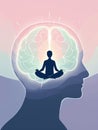 Mindfulness and Meditation: Inner Peace and Brain Activity Royalty Free Stock Photo