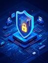 Cybersecurity and Data Protection Concept Royalty Free Stock Photo