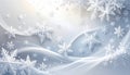 Christmas background with white snowflakes and swirls Royalty Free Stock Photo