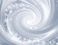 Christmas background with white snowflakes and swirls Royalty Free Stock Photo