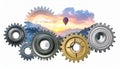 Gear and idea vector Royalty Free Stock Photo