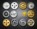 Gear and idea vector Royalty Free Stock Photo