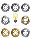Gear and idea vector Royalty Free Stock Photo