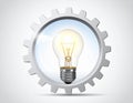 Gear and idea vector Royalty Free Stock Photo