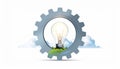 Gear and idea vector Royalty Free Stock Photo
