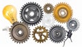 Gear and idea vector Royalty Free Stock Photo