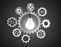 Gear and idea vector Royalty Free Stock Photo