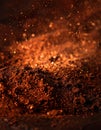 Dark Terracotta with Warm Copper Sparkles Royalty Free Stock Photo