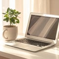Minimal Dual-Purpose Desk for Work and Hobbies Royalty Free Stock Photo