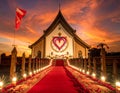church with hearts design Royalty Free Stock Photo