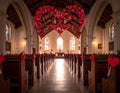 church with hearts design Royalty Free Stock Photo