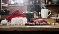 Cozy Christmas Break in Santa\'s Workshop Royalty Free Stock Photo
