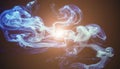 Digital Abstract Smoke Art with Light Waves and Particle Effects Royalty Free Stock Photo