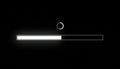 Minimalist Loading Bar with Circle Icon on Black Background Royalty Free Stock Photo
