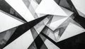 Abstract Geometric Monochrome Background Sharp Edges, Facets, and Futuristic Design Royalty Free Stock Photo