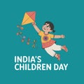 A cheerful illustration celebrating India\'s Children\'s Day Royalty Free Stock Photo