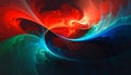 Aggressive colors, abstract composition, red, blue, green - fractal Royalty Free Stock Photo