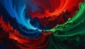 Aggressive colors, abstract composition, red, blue, green - fractal Royalty Free Stock Photo