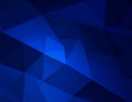 Dark BLUE vector abstract polygonal background. Geometric illustration in Origami style Royalty Free Stock Photo