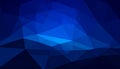 Dark BLUE vector abstract polygonal background. Geometric illustration in Origami style Royalty Free Stock Photo