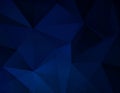 Dark BLUE vector abstract polygonal background. Geometric illustration in Origami style Royalty Free Stock Photo