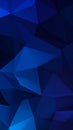 Dark BLUE vector abstract polygonal background. Geometric illustration in Origami style Royalty Free Stock Photo