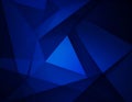 Dark BLUE vector abstract polygonal background. Geometric illustration in Origami style Royalty Free Stock Photo