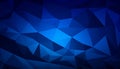Dark BLUE vector abstract polygonal background. Geometric illustration in Origami style Royalty Free Stock Photo