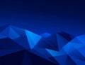 Dark BLUE vector abstract polygonal background. Geometric illustration in Origami style Royalty Free Stock Photo
