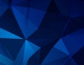 Dark BLUE vector abstract polygonal background. Geometric illustration in Origami style Royalty Free Stock Photo