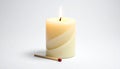 Candle and match on fire vector icon Royalty Free Stock Photo