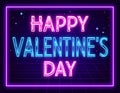 Cute fashion 80s style Happy Valentines Day typography lettering Royalty Free Stock Photo