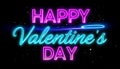 Cute fashion 80s style Happy Valentines Day typography lettering Royalty Free Stock Photo
