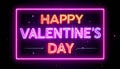 Cute fashion 80s style Happy Valentines Day typography lettering Royalty Free Stock Photo