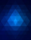 Dark BLUE vector shining triangular template. A completely new color illustration Royalty Free Stock Photo