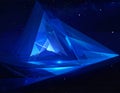 Dark BLUE vector shining triangular template. A completely new color illustration Royalty Free Stock Photo