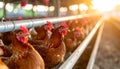 Egg Laying Chickens In Chicken Pen On Farm Royalty Free Stock Photo