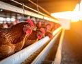 Egg Laying Chickens In Chicken Pen On Farm Royalty Free Stock Photo