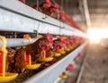Egg Laying Chickens In Chicken Pen On Farm Royalty Free Stock Photo