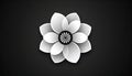 Flower icon isolated on dark background. Vector illustration Royalty Free Stock Photo