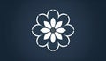 Flower icon isolated on dark background. Vector illustration Royalty Free Stock Photo