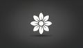 Flower icon isolated on dark background. Vector illustration Royalty Free Stock Photo