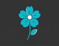 Flower icon isolated on dark background. Vector illustration Royalty Free Stock Photo