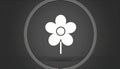 Flower icon isolated on dark background. Vector illustration Royalty Free Stock Photo