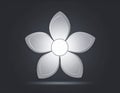 Flower icon isolated on dark background. Vector illustration Royalty Free Stock Photo