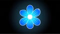 Flower icon isolated on dark background. Vector illustration Royalty Free Stock Photo