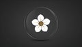 Flower icon isolated on dark background. Vector illustration Royalty Free Stock Photo