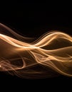 Brown coloured smoke abstract lighting on a black background Royalty Free Stock Photo