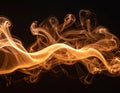 Brown coloured smoke abstract lighting on a black background Royalty Free Stock Photo