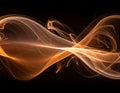 Brown coloured smoke abstract lighting on a black background Royalty Free Stock Photo